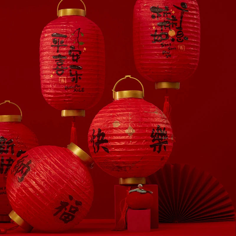 Chinese lamp with LED!! DIY Paper Lanterns For Children, Gifts For New Year Decor.