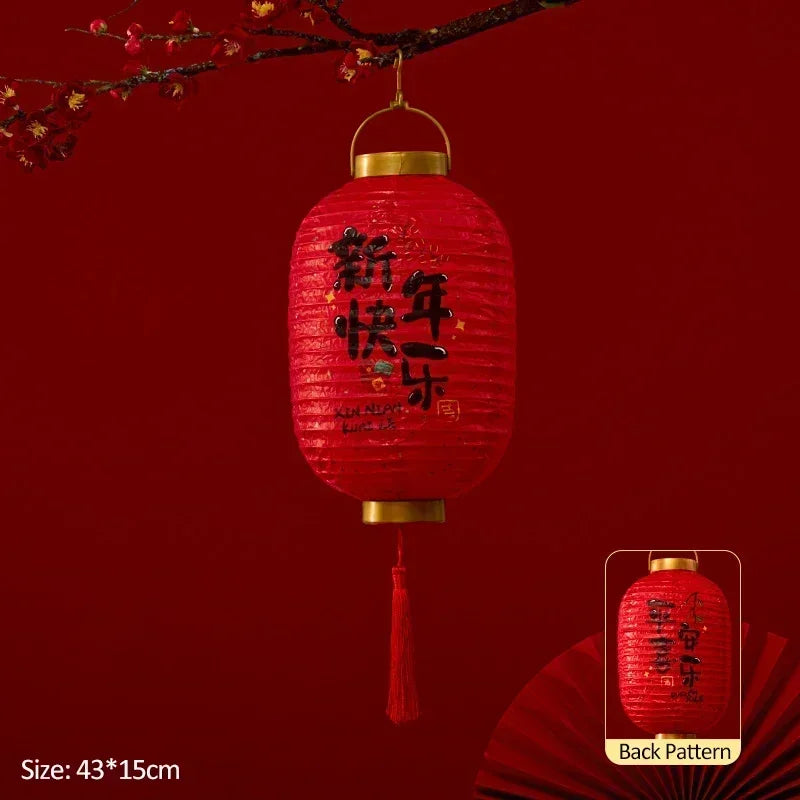 Chinese lamp with LED!! DIY Paper Lanterns For Children, Gifts For New Year Decor.