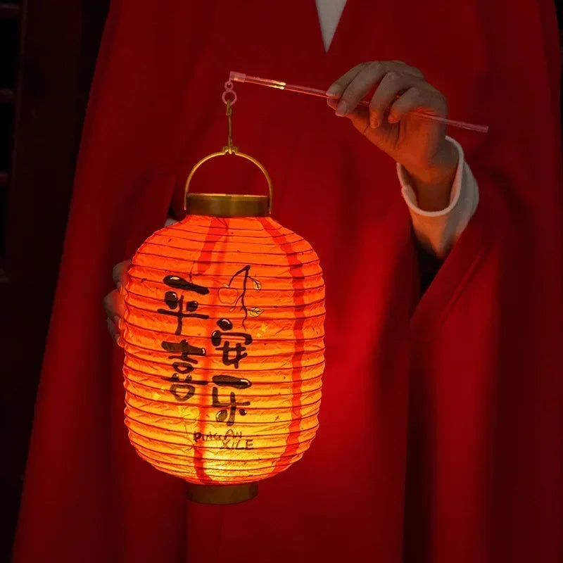 Chinese lamp with LED!! DIY Paper Lanterns For Children, Gifts For New Year Decor.