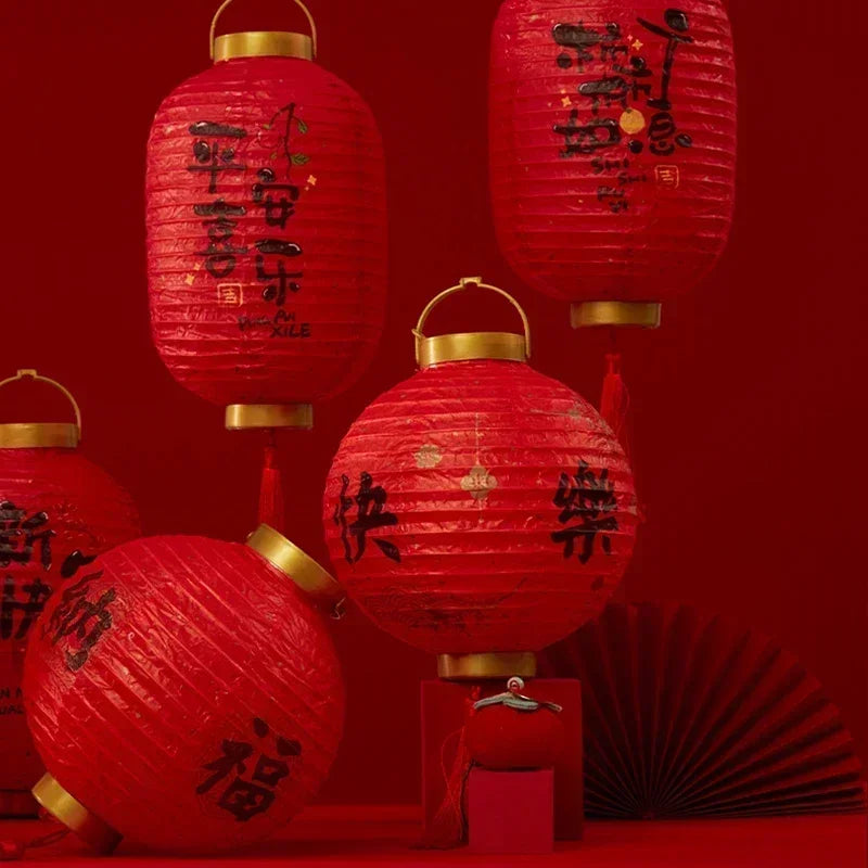 Chinese lamp with LED!! DIY Paper Lanterns For Children, Gifts For New Year Decor.