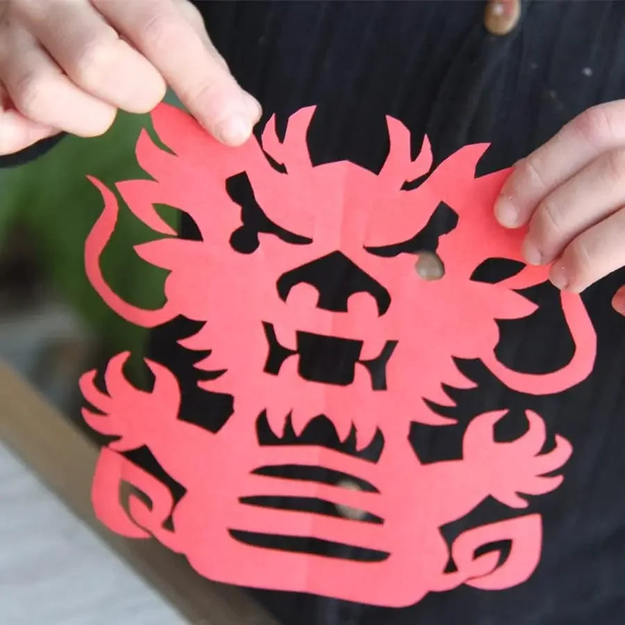 2025 Chinese New Year Decoration - Paper Cutting for Window Decor, Snake Paper Red Stickers for Wall and Door