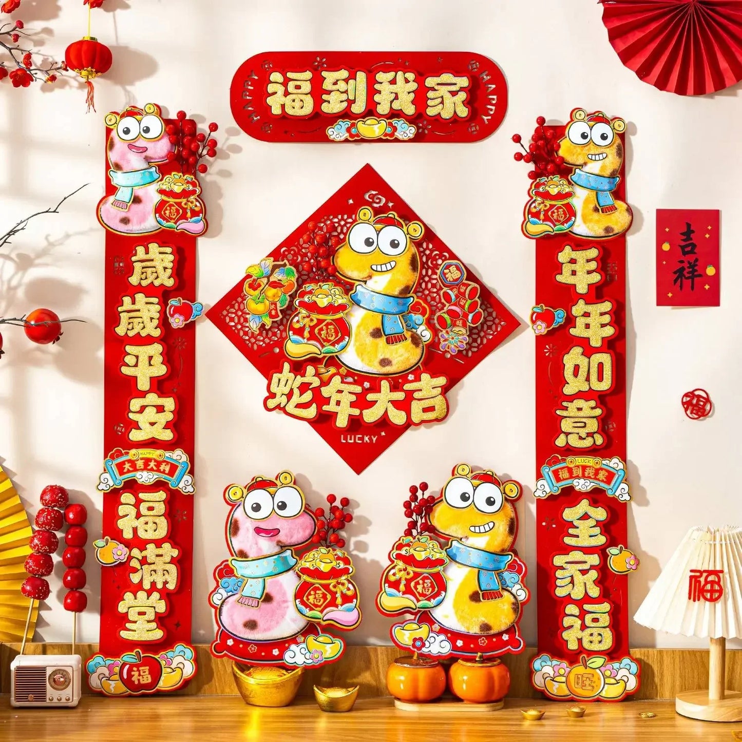 3D 2025 Snake For Chinese New Year Festival!! New Design for Door Decoration.